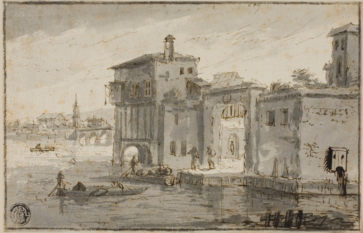 Rakennukset Laguunin vieressä tekijältä Claude Lorrain