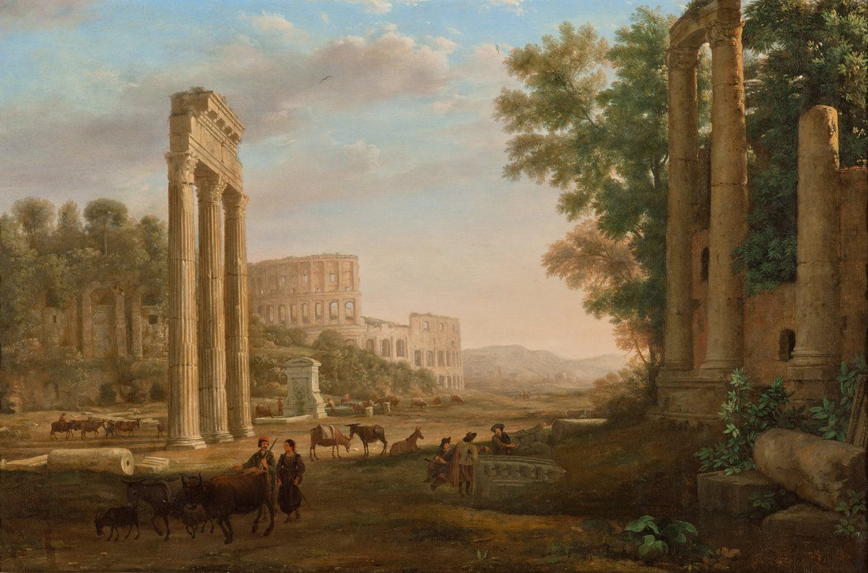 Capriccio ja Forum Romanumin rauniot tekijältä Claude Lorrain