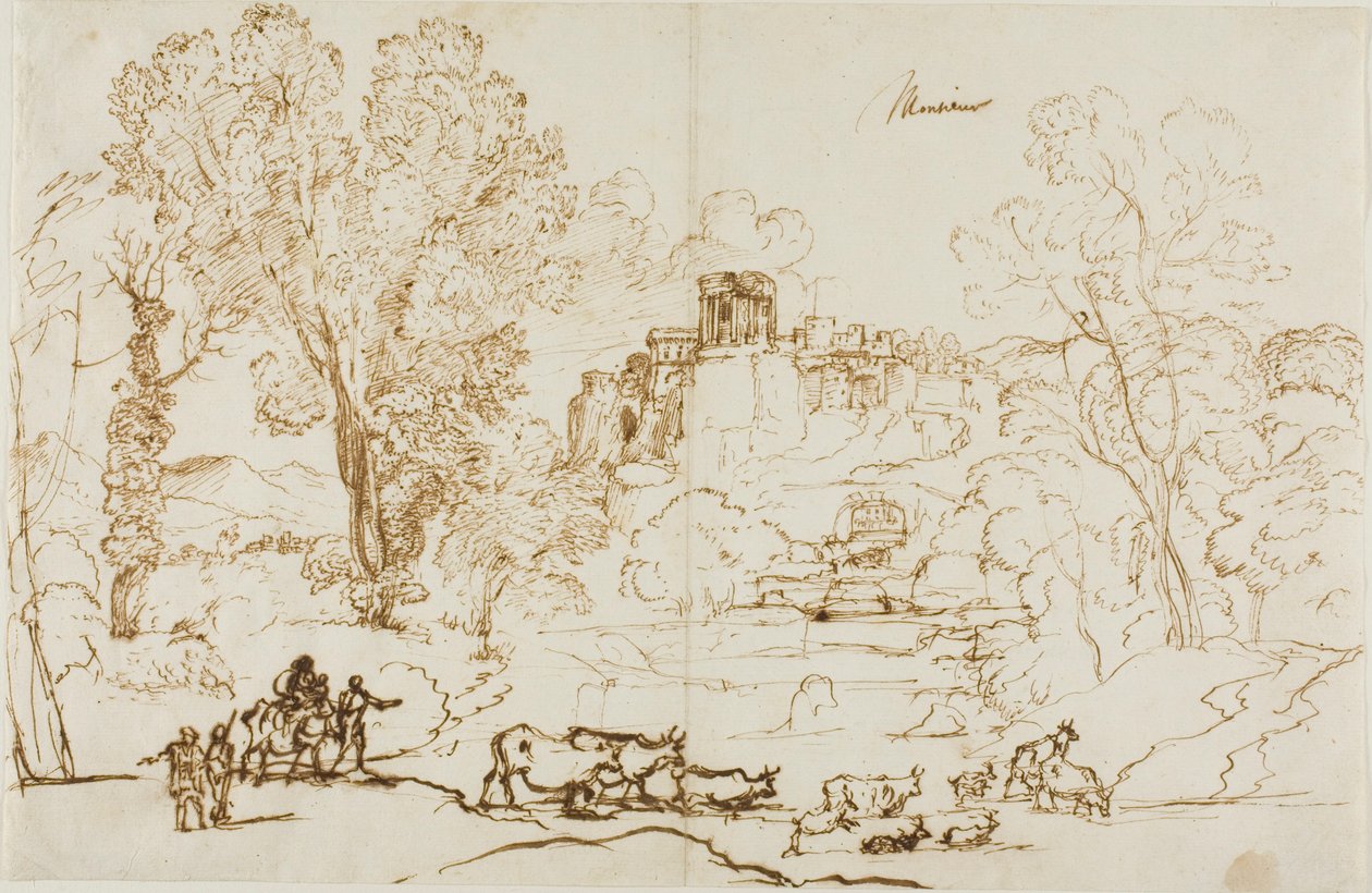 Klassinen maisema - Tivoli tekijältä Claude Lorrain