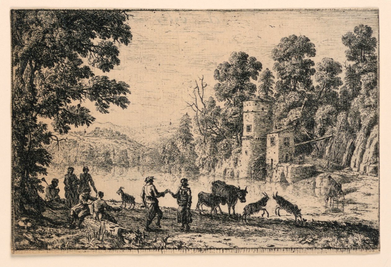 Tanssi joen rannalla tekijältä Claude Lorrain