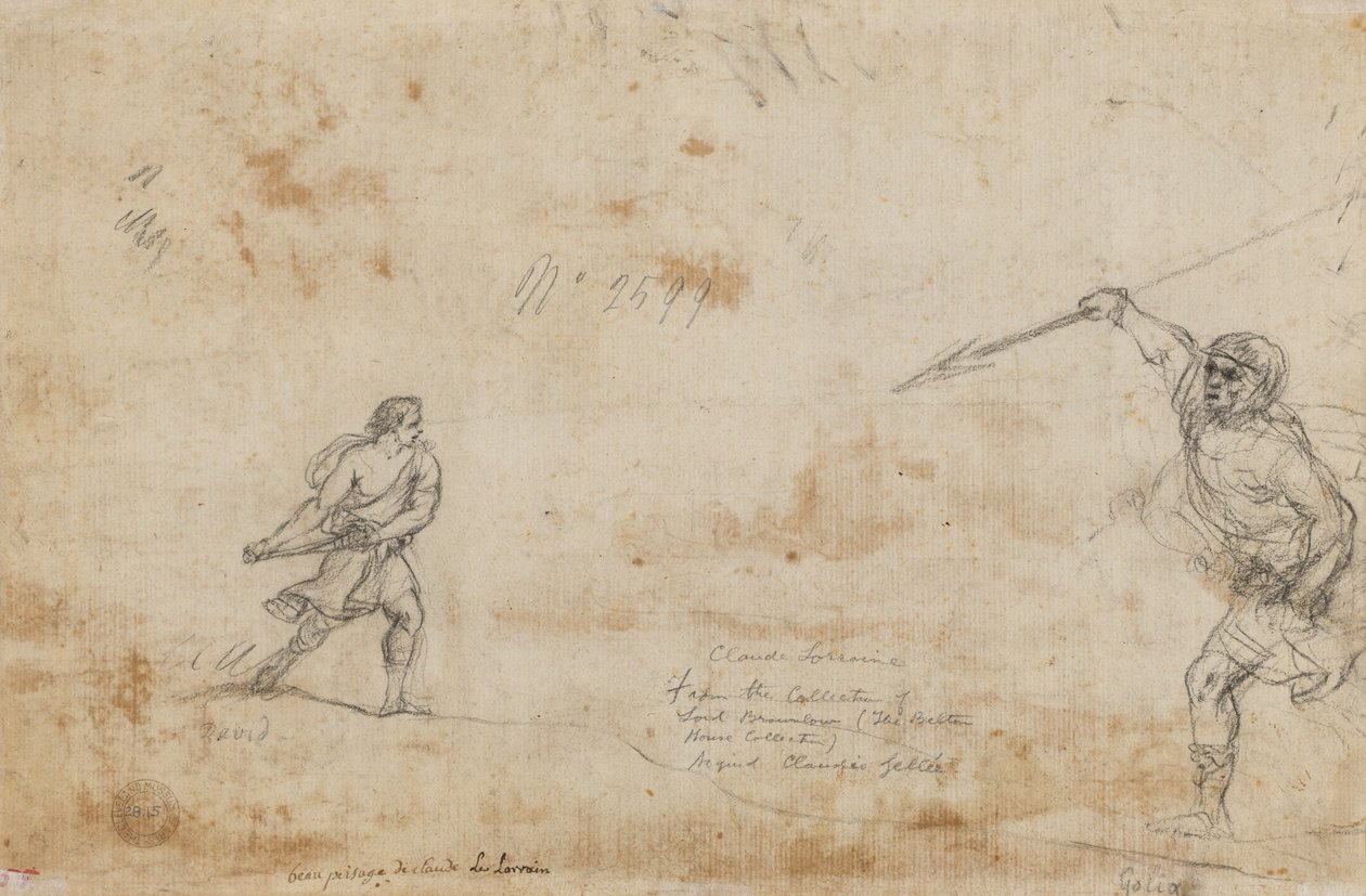 Daavid ja Goljat (verso) tekijältä Claude Lorrain