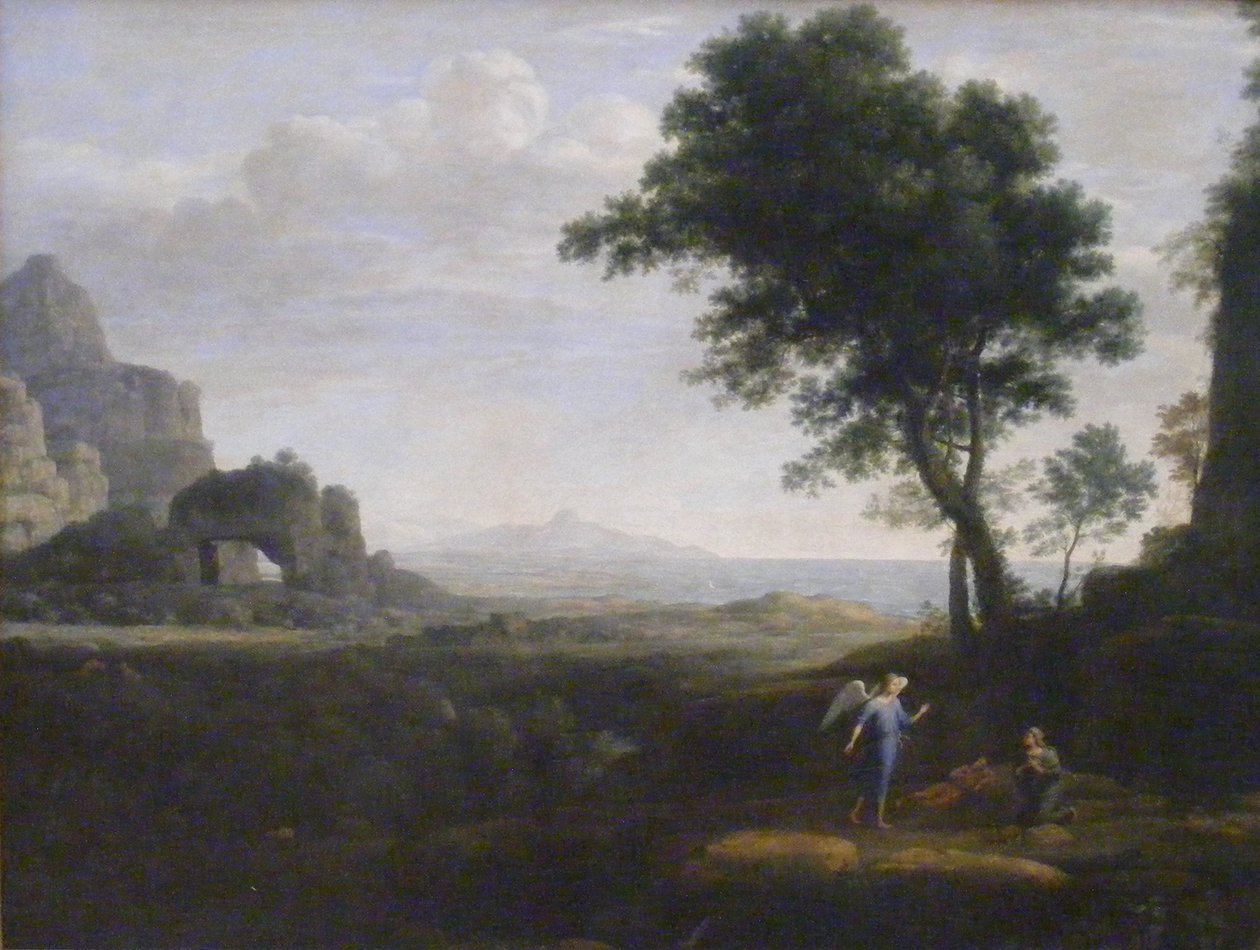 Saksa: Hagar und Ismael in der Wüste Hagar ja Ismael erämaassa tekijältä Claude Lorrain