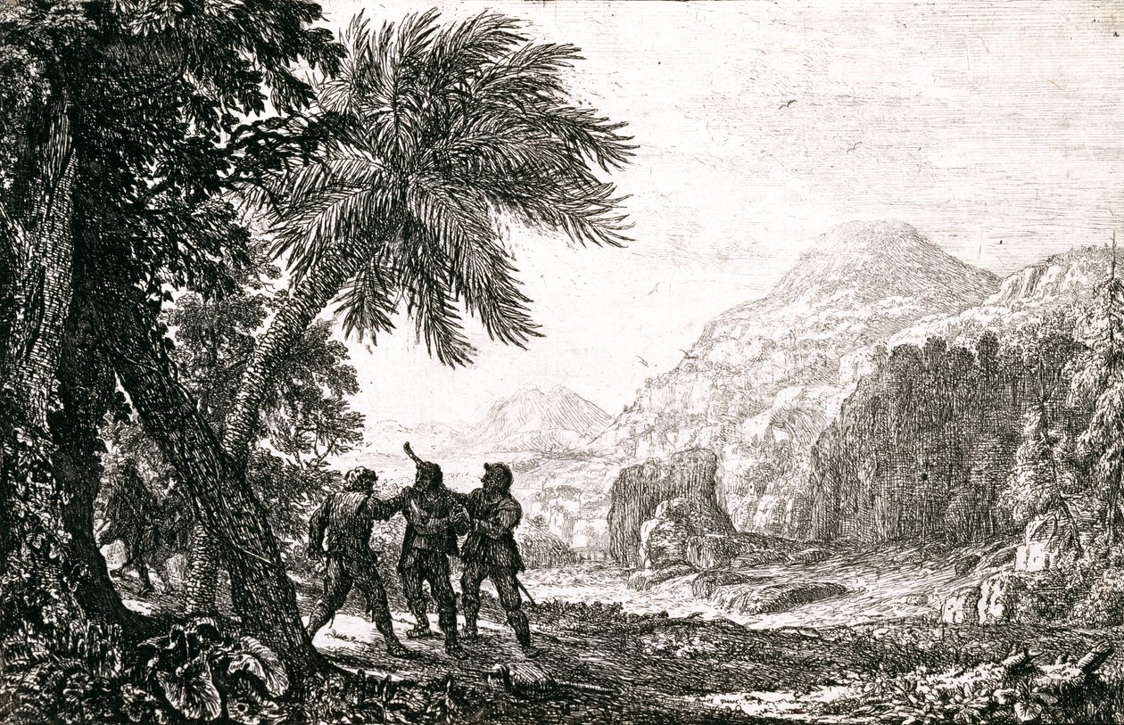 Maisema Brigantien kanssa tekijältä Claude Lorrain