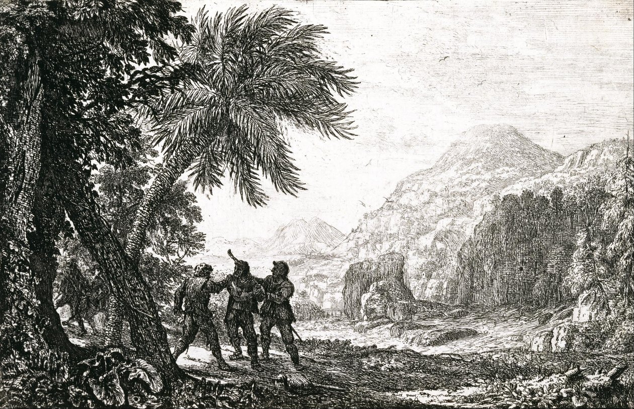 Maisema prikaatien kanssa tekijältä Claude Lorrain