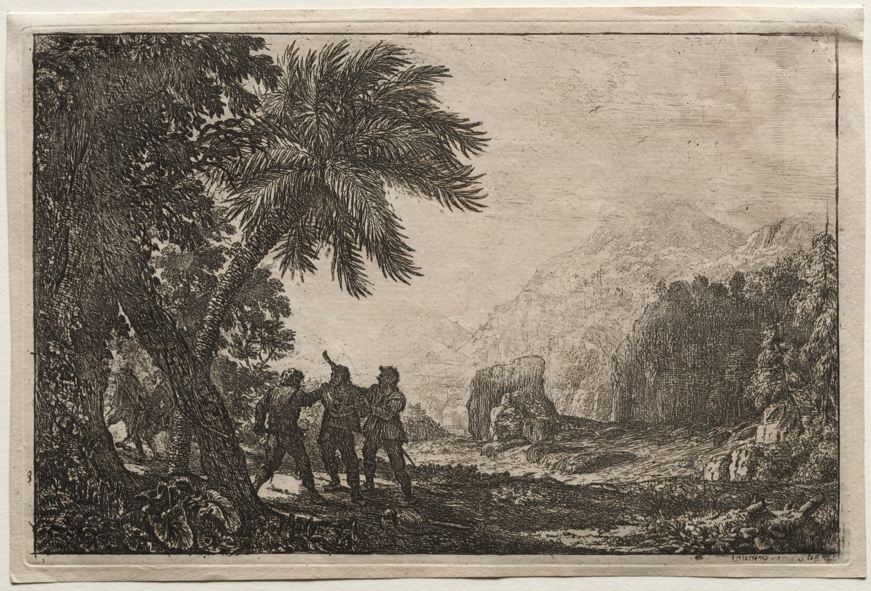 Maisema ryöstöjen kanssa, 1633. tekijältä Claude Lorrain