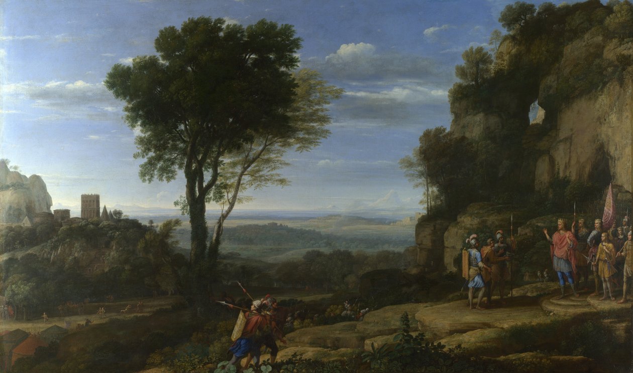 Maisema Daavidin kanssa Adullamin luolassa, 1658 tekijältä Claude Lorrain