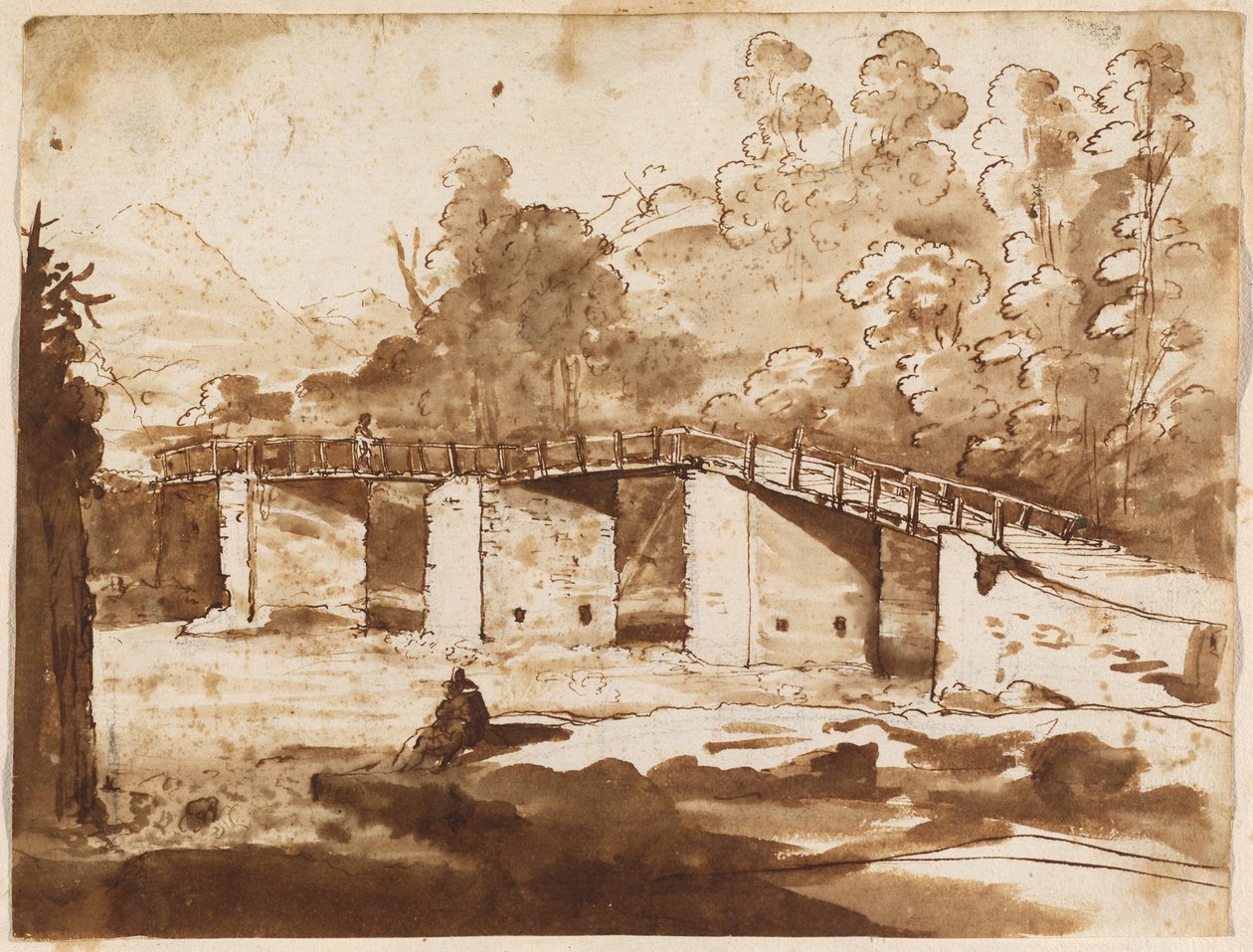 Maisema sillan kanssa tekijältä Claude Lorrain