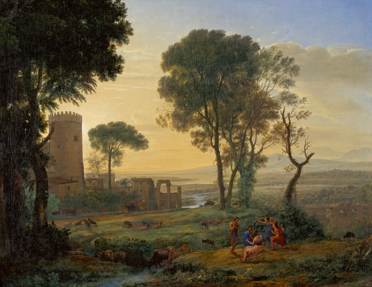 Maisema Egyptin lennon kanssa, n. 1646. tekijältä Claude Lorrain