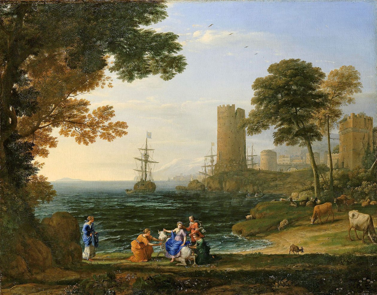 Maisema, jossa Jupiter on siepannut Europa-joen. tekijältä Claude Lorrain