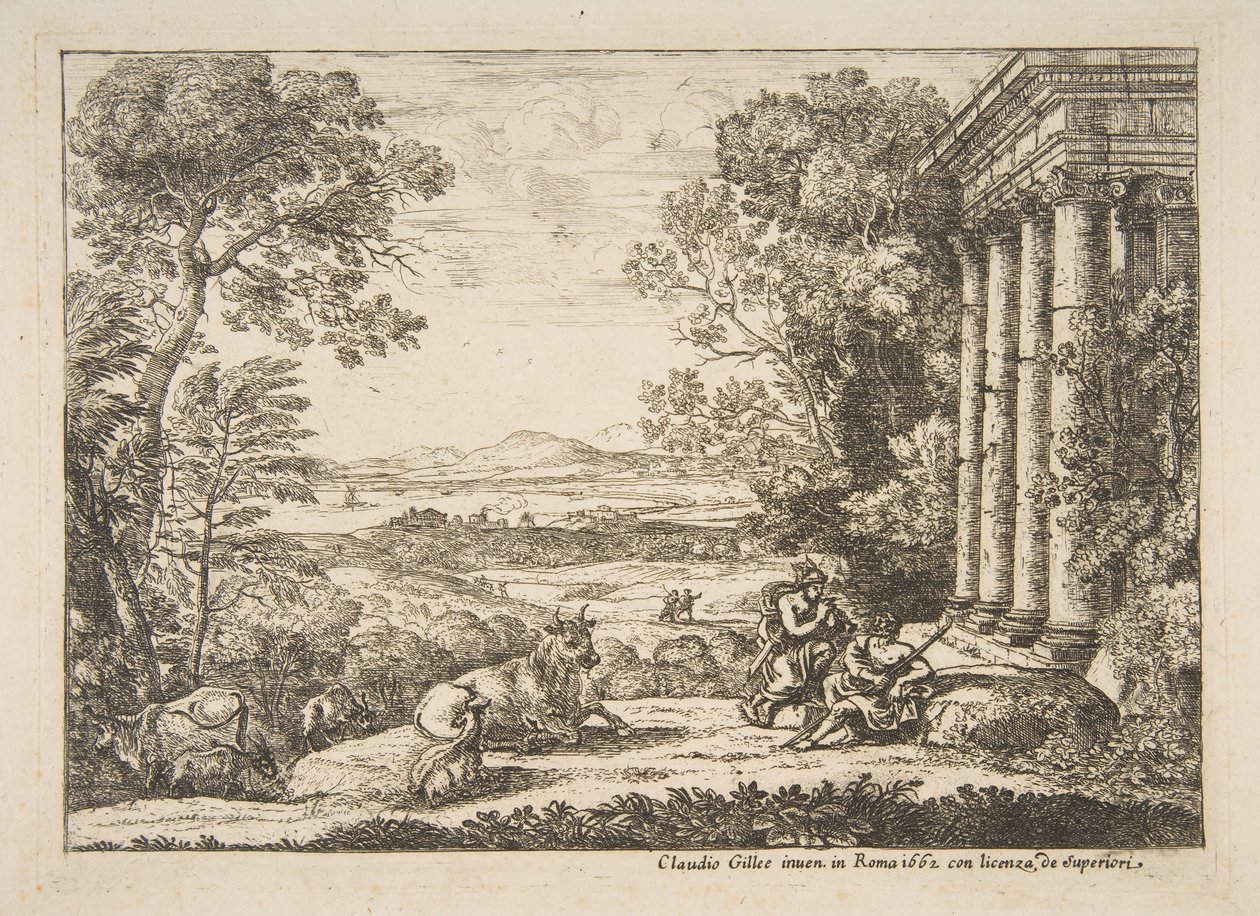 Merkurius ja Argus, 1662. tekijältä Claude Lorrain