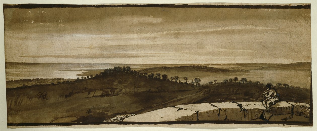 Panoraama Sassosta, 1649-1655 tekijältä Claude Lorrain