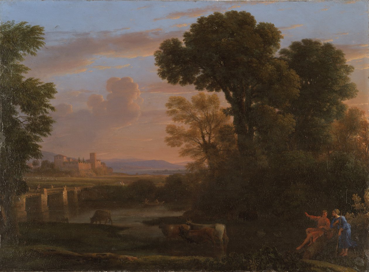 Pastoraalinen maisema, 1648 tekijältä Claude Lorrain
