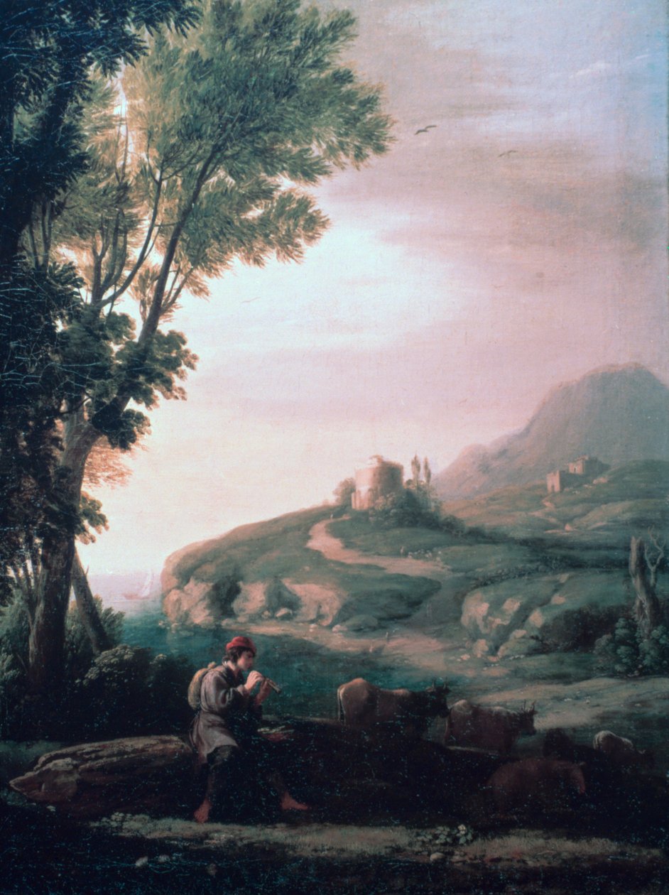 Pastoraalinen maisema, 1620-1682 tekijältä Claude Lorrain