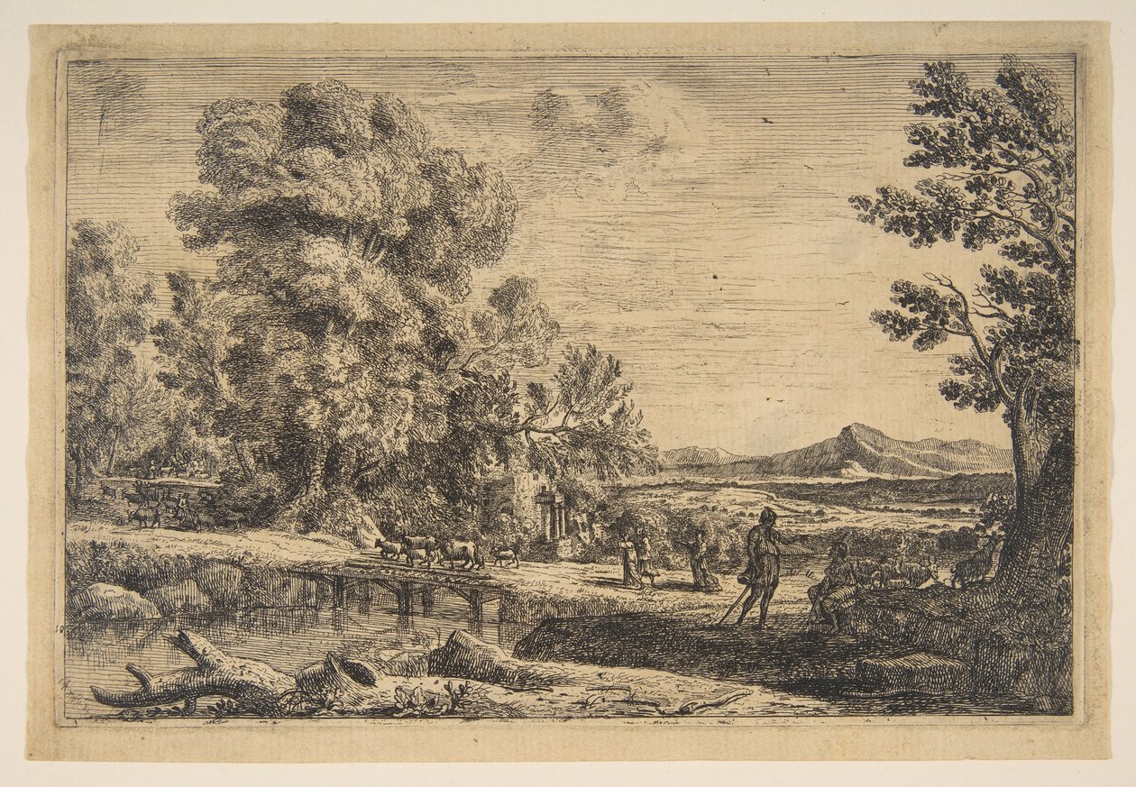 Rebecca ja Eliezer, n. 1638-41. tekijältä Claude Lorrain