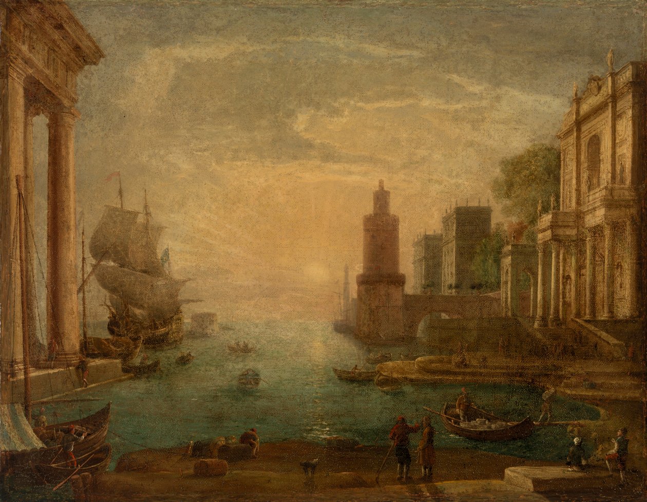 Merisatama Ulyssesin kanssa palauttamassa Chryseisin isälleen Chrysesille tekijältä Claude Lorrain