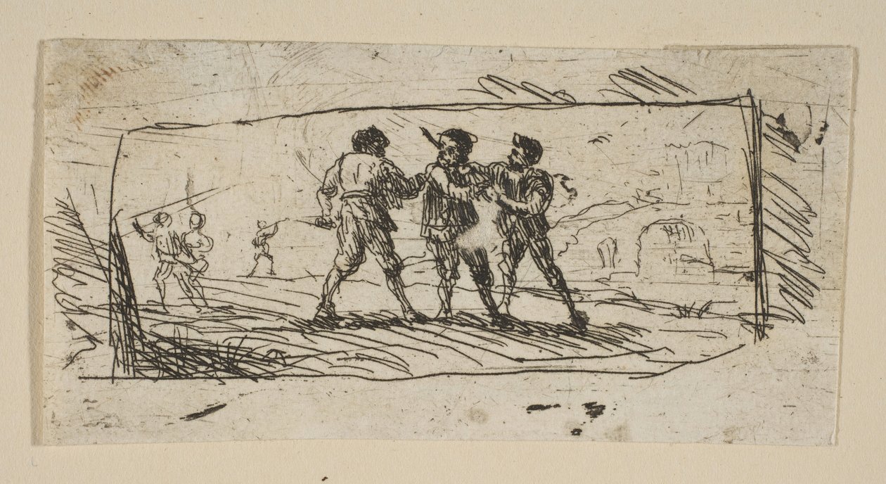 Tutkimus Brigands Lower Sectionin kanssa, n. 1633. tekijältä Claude Lorrain