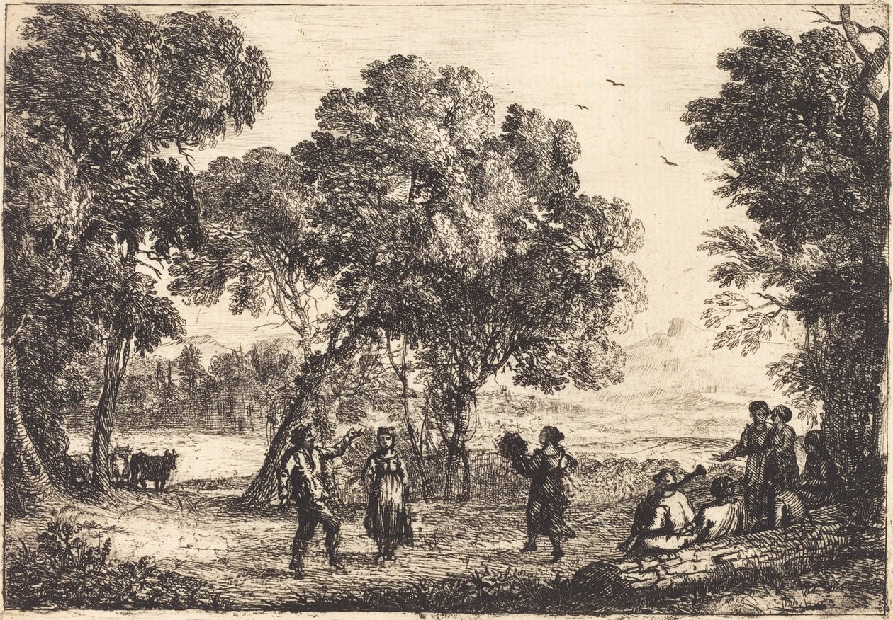 Country Dance (pieni lautanen) tekijältä Claude Lorrain