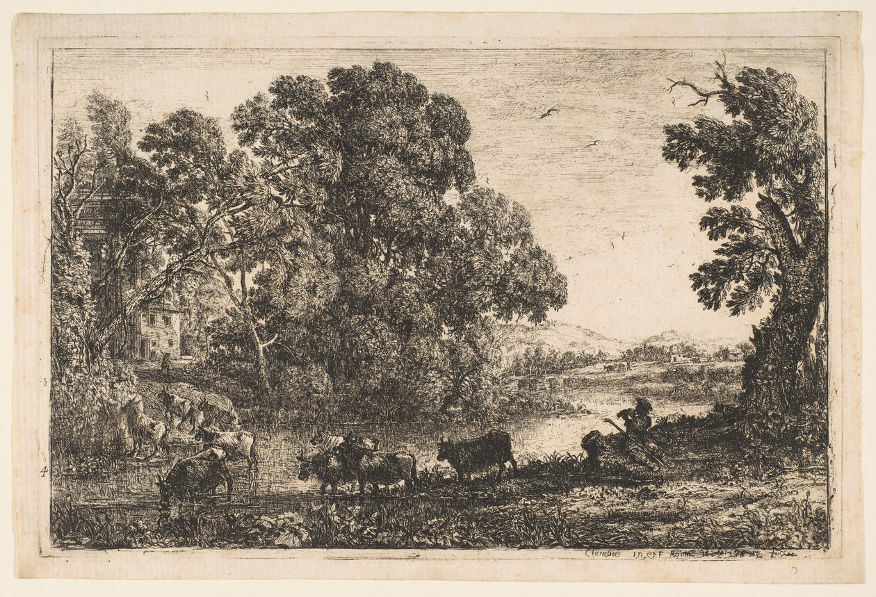 Lehmänpaimen, 1636. tekijältä Claude Lorrain