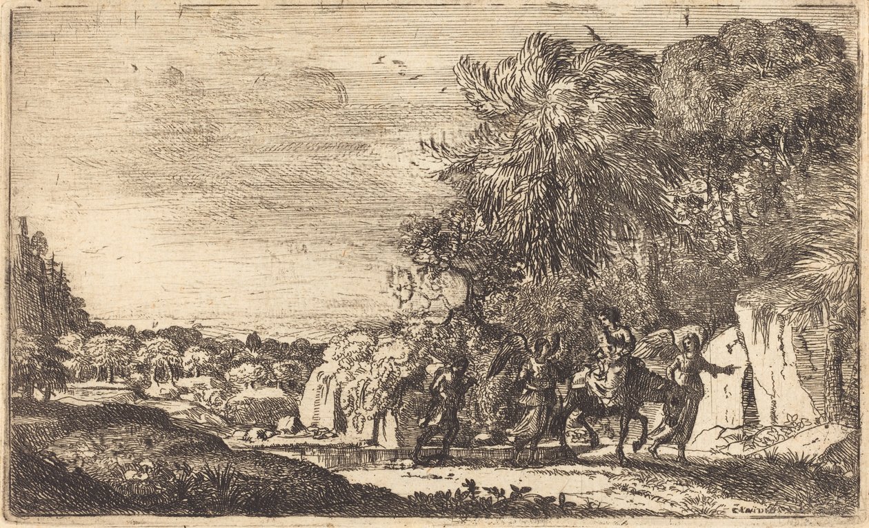 Lento Egyptiin (La fuite en Egypte) tekijältä Claude Lorrain