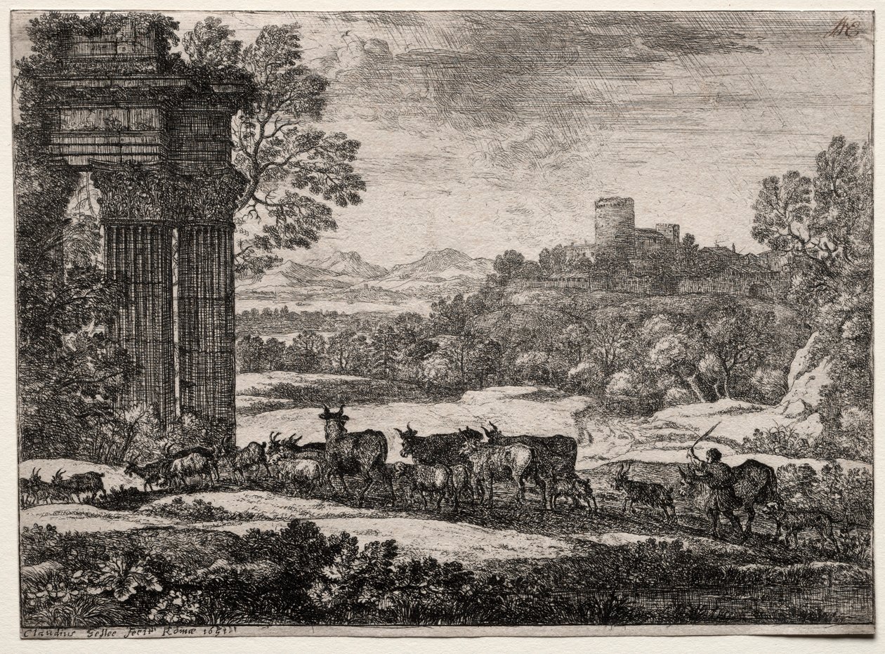 Lauma palaa myrskyisellä säällä, 1651. tekijältä Claude Lorrain