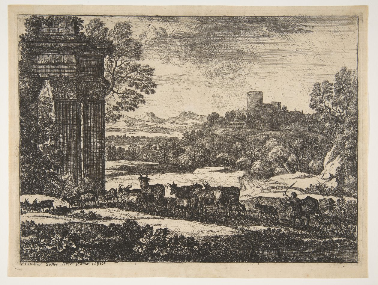 Lauma palaa myrskyisellä säällä, n. 1650-51. tekijältä Claude Lorrain