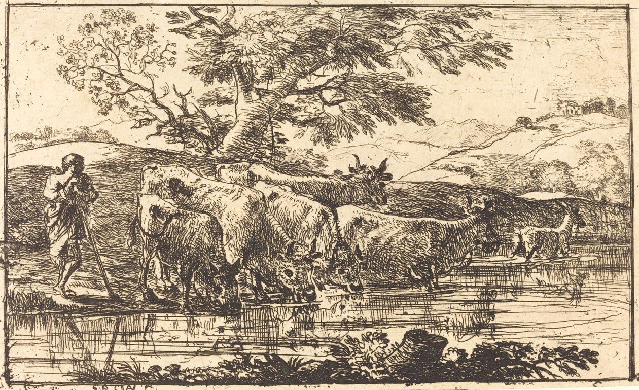 Lauma juomapaikalla tekijältä Claude Lorrain