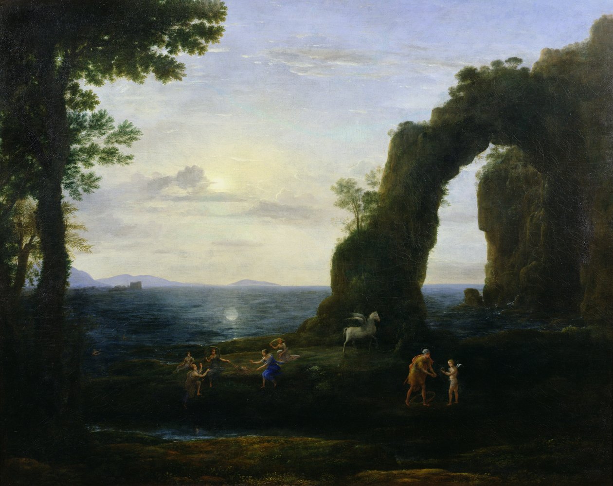 Korallin tai Perseuksen alkuperä Medusan pään kanssa tekijältä Claude Lorrain