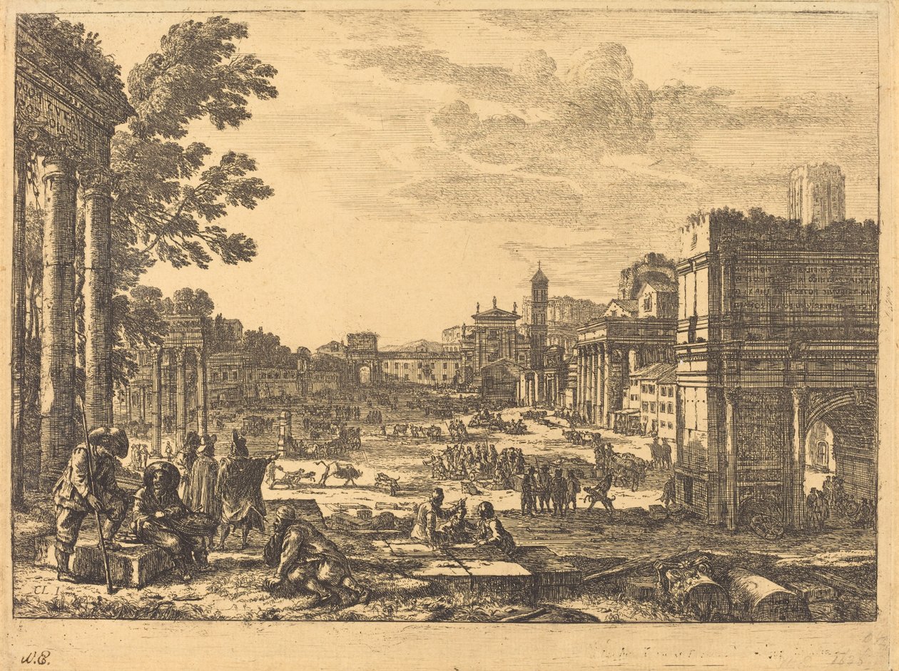 Forum Romanum (Le Campo Vaccino) tekijältä Claude Lorrain