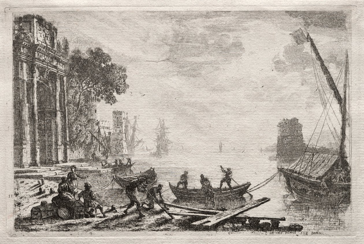 Auringonlasku, 1634. tekijältä Claude Lorrain