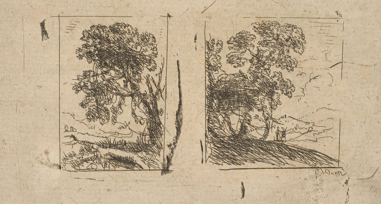 Kaksi maisemaa, n. 1630. tekijältä Claude Lorrain