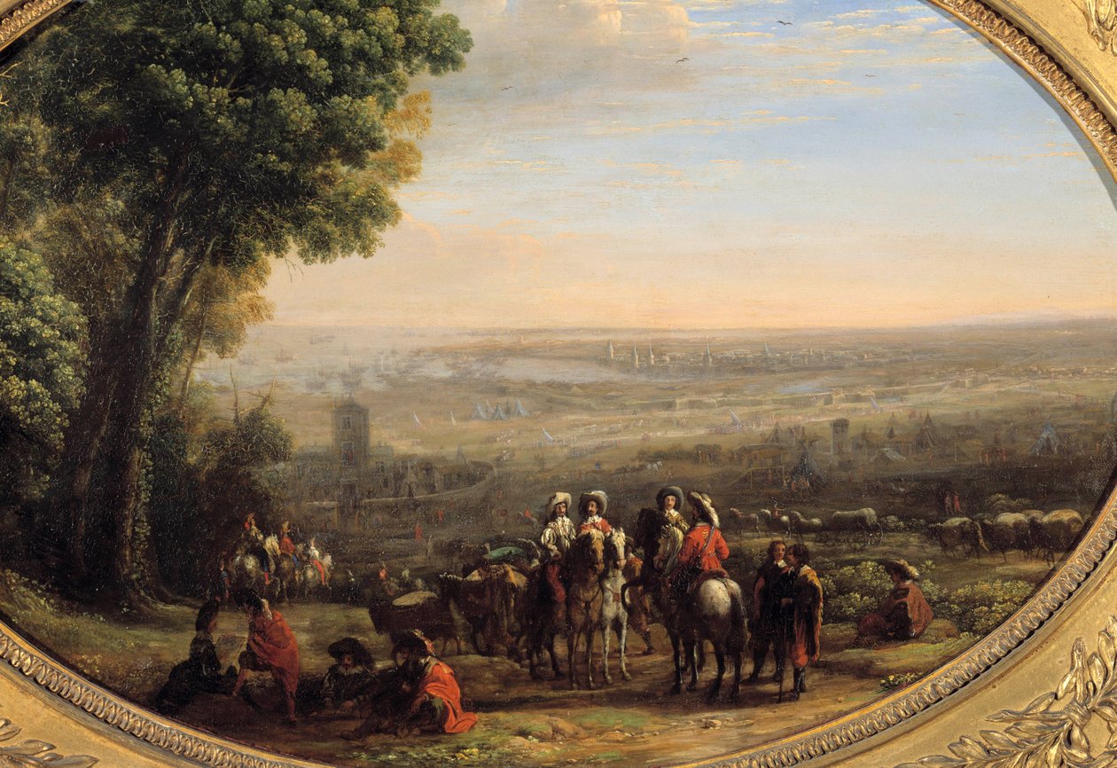 Ludvig XIII:n (1601-1643) Rochellen istuin 8. lokakuuta tekijältä Claude Lorrain