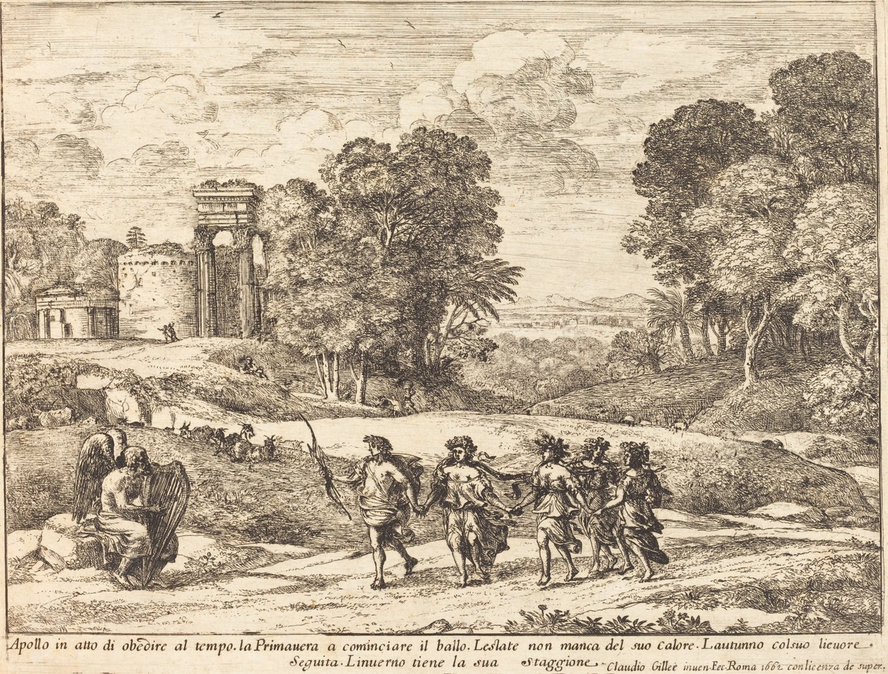 Aika, Apollo ja vuodenajat tekijältä Claude Lorrain