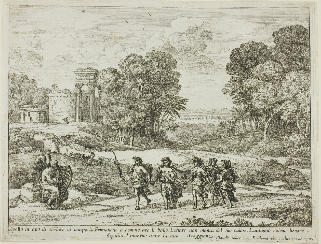 Aika, Apollo ja vuodenajat tekijältä Claude Lorrain