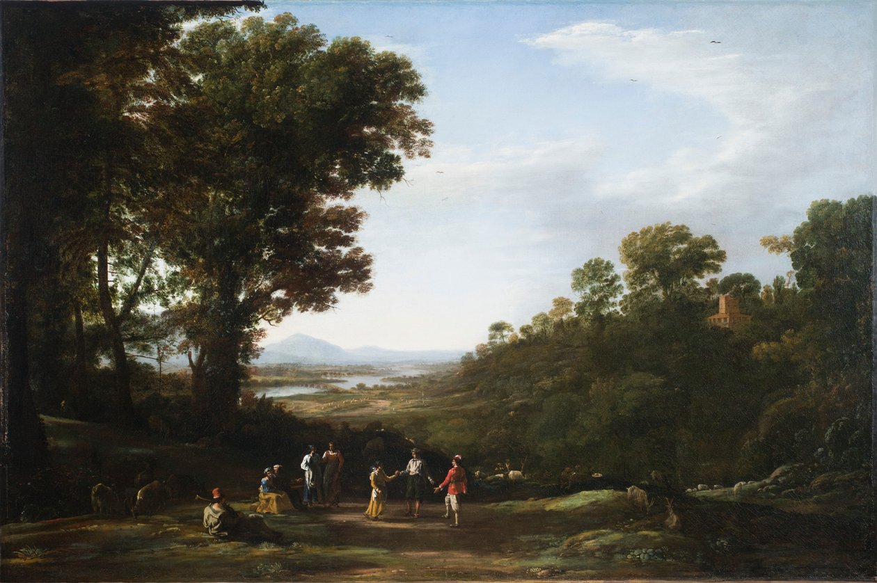 Kyläläiset tanssivat tekijältä Claude Lorrain