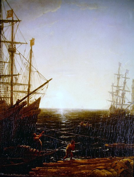 Satamakohtaus (yksityiskohta) tekijältä Claude Lorrain