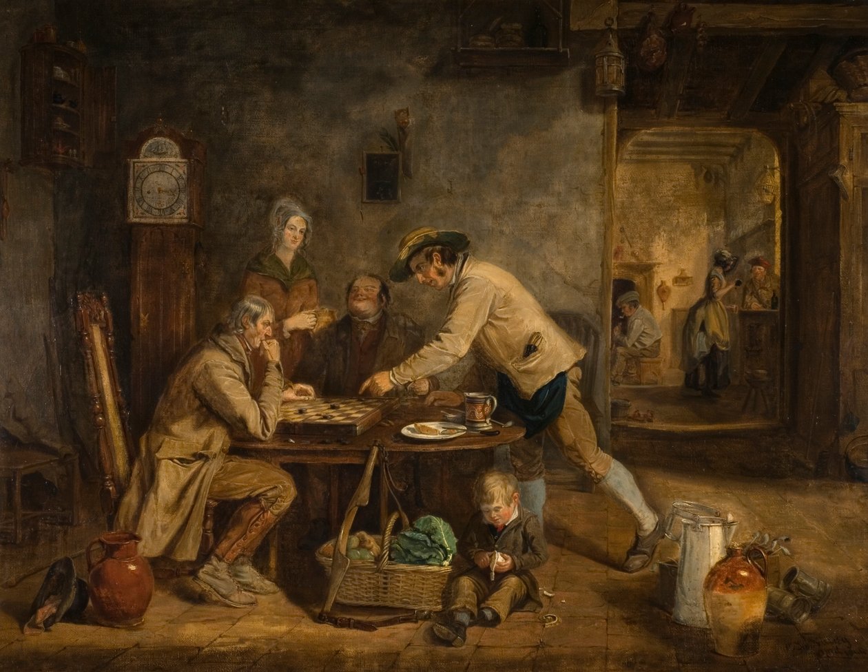Luonnospelaajat, 1844 tekijältä Claude Lorraine R.W Nursey