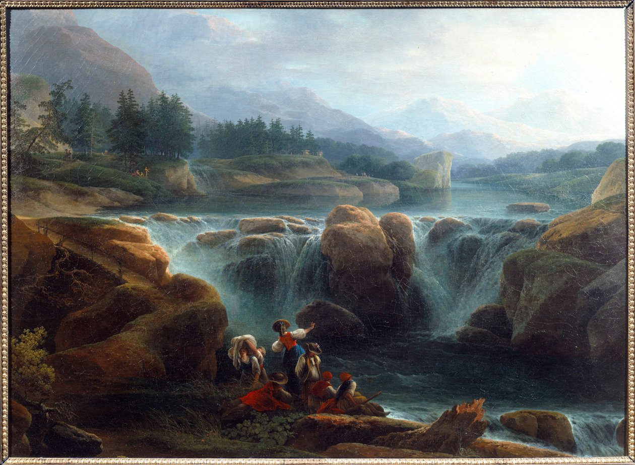 Claude Louis Chateletin (1753-1794) Cascade-maalaus 1793 su. 0,92x1,26 m Orleans, musee des Beaux Arts tekijältä Claude Louis Chatelet