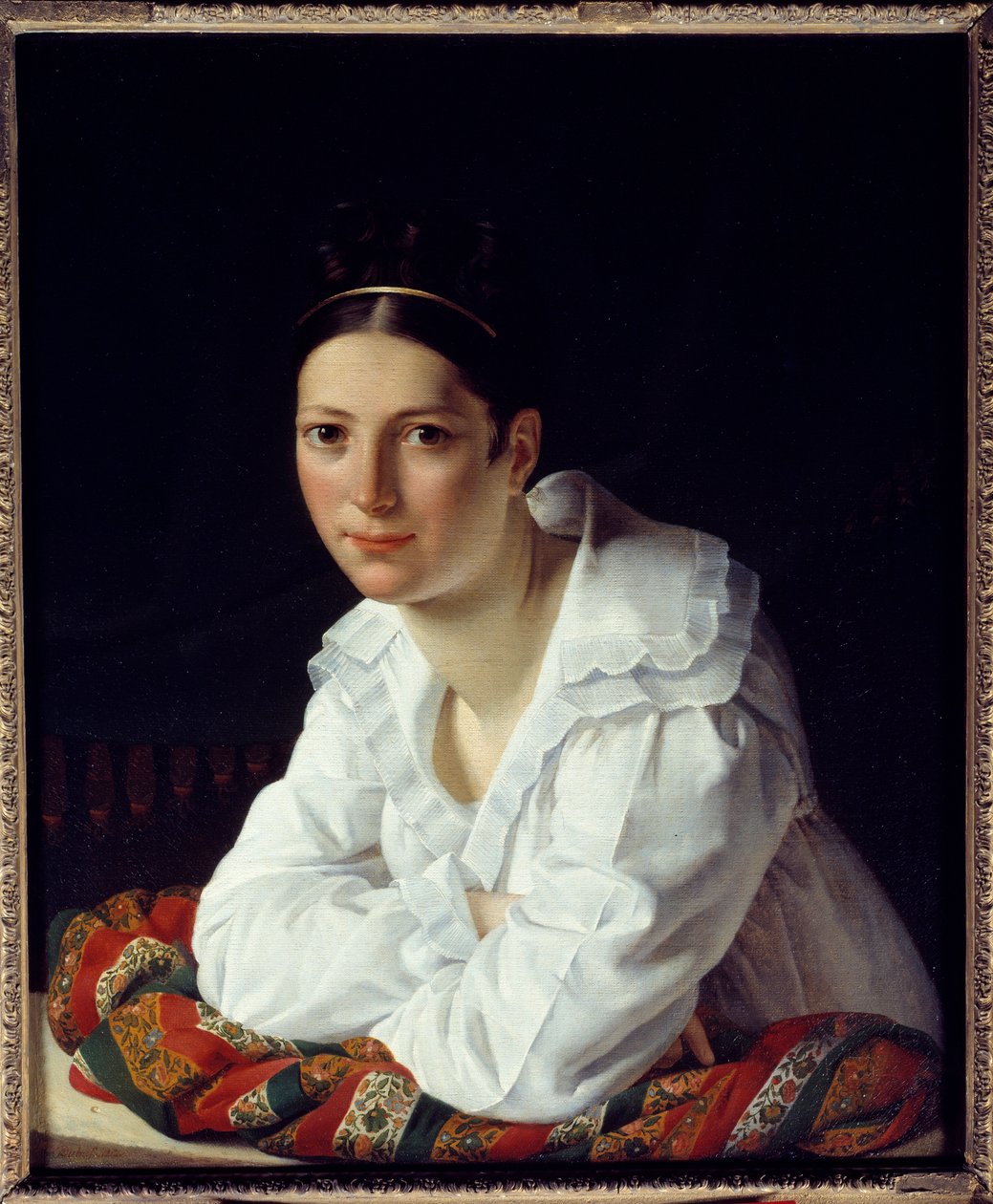 Madame Claude Marie Dubufen (1793-1837), taidemaalarin vaimon muotokuva. Claude Marie Dubufen (1790-1864) maalaus tekijältä Claude Marie Dubufe
