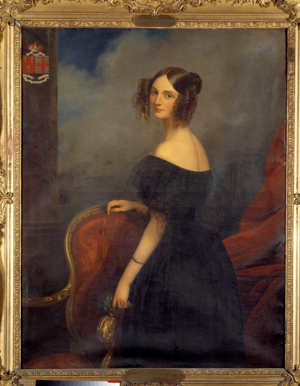 Claude Marie Dubufen (1790-1864) Valencayn herttuattaren muotokuva, Talleyrand Perigordin kreivitär, syntynyt Anne Louise de Montmorency (1810-1855). 1800-luvulla tekijältä Claude Marie Dubufe