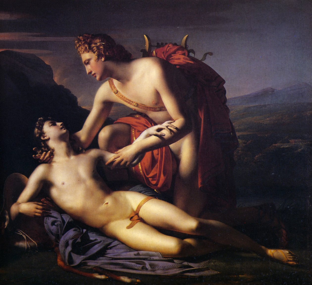 Apollo ja Cyparissus, 1820 tekijältä Claude Marie Paul Dubufe