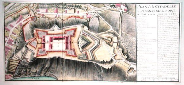 Saint-Jean de Portin linnoitus vuonna 1689, Traite de Fortificationsilta (kynä ja muste ja wc paperilla) tekijältä Claude Masse