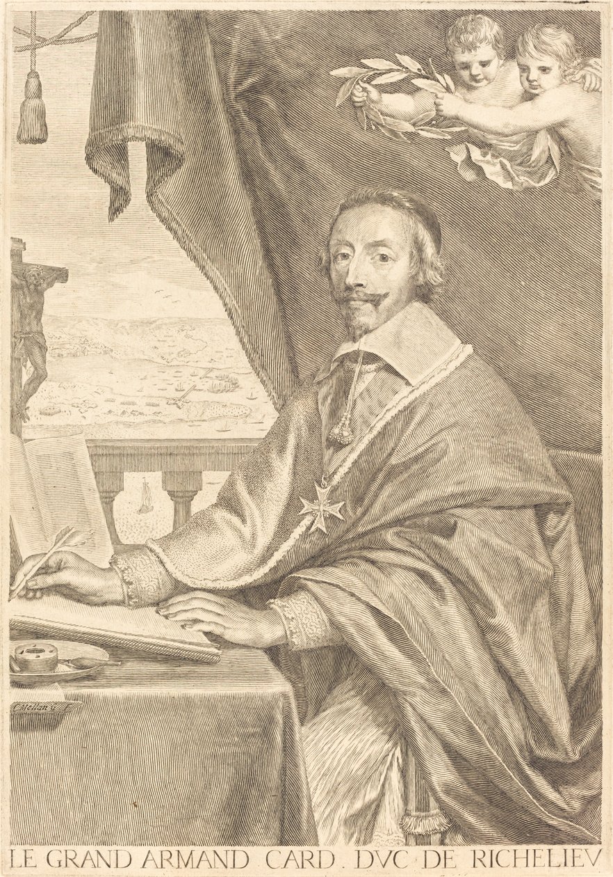 Armand Jean du Plessis, kardinaali Richelieu tekijältä Claude Mellan