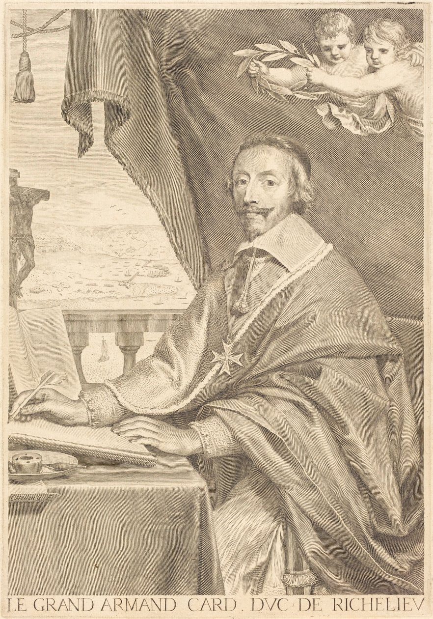 Armand Jean du Plessis, kardinaali Richelieu tekijältä Claude Mellan