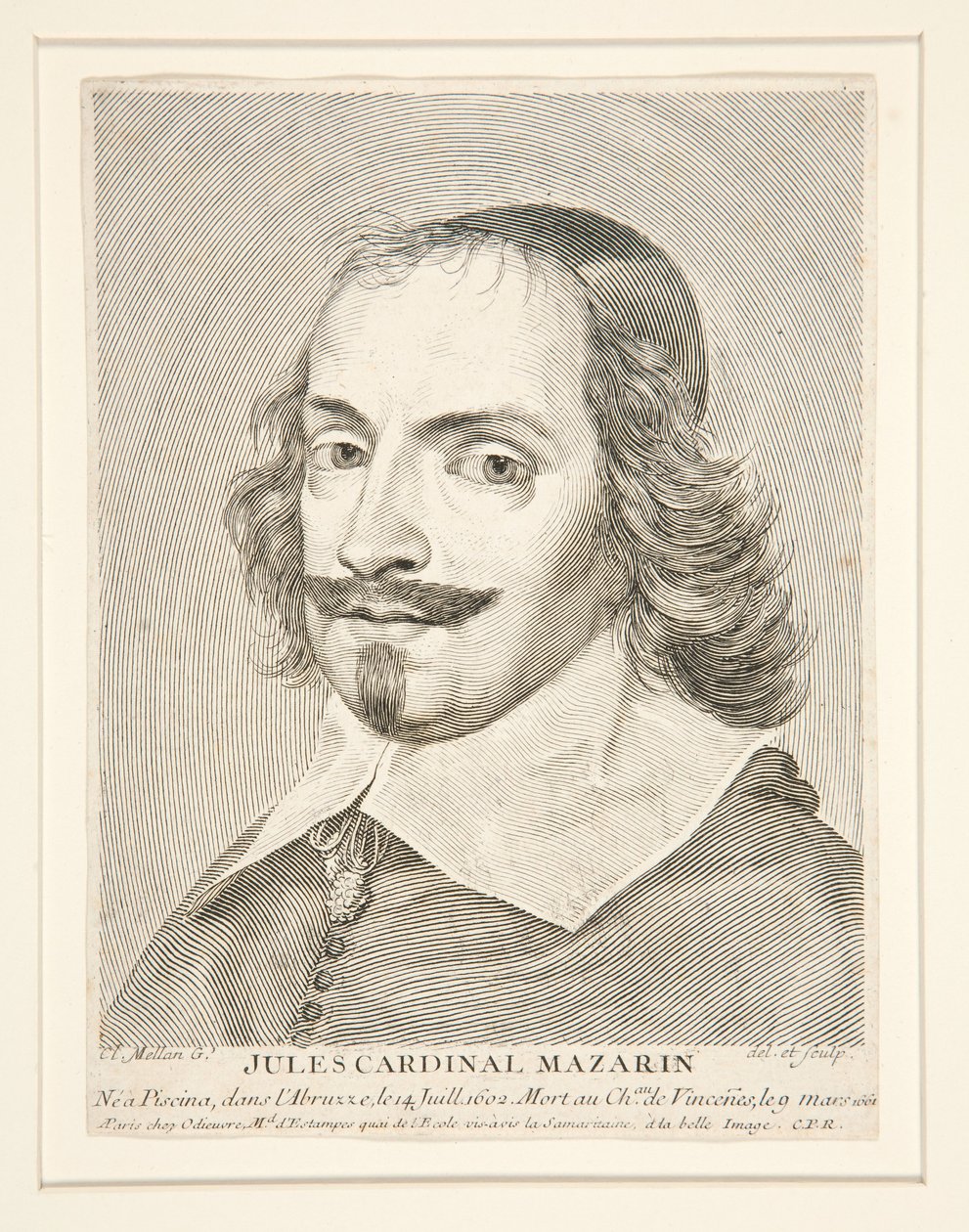 Kardinaali Jules Mazarin (1602-1661) tekijältä Claude Mellan
