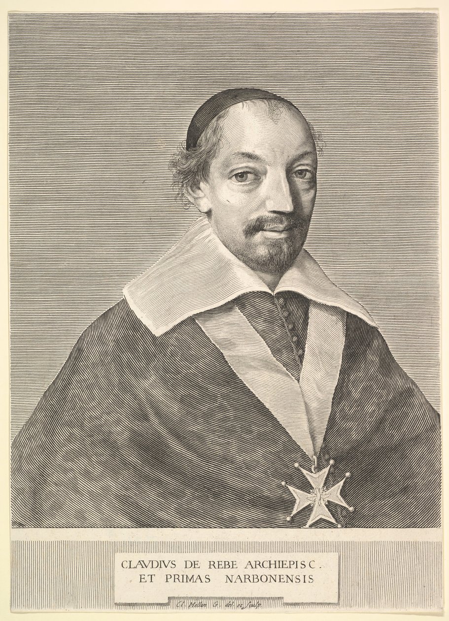 Claude de Rebé, Narbonnen arkkipiispa. tekijältä Claude Mellan