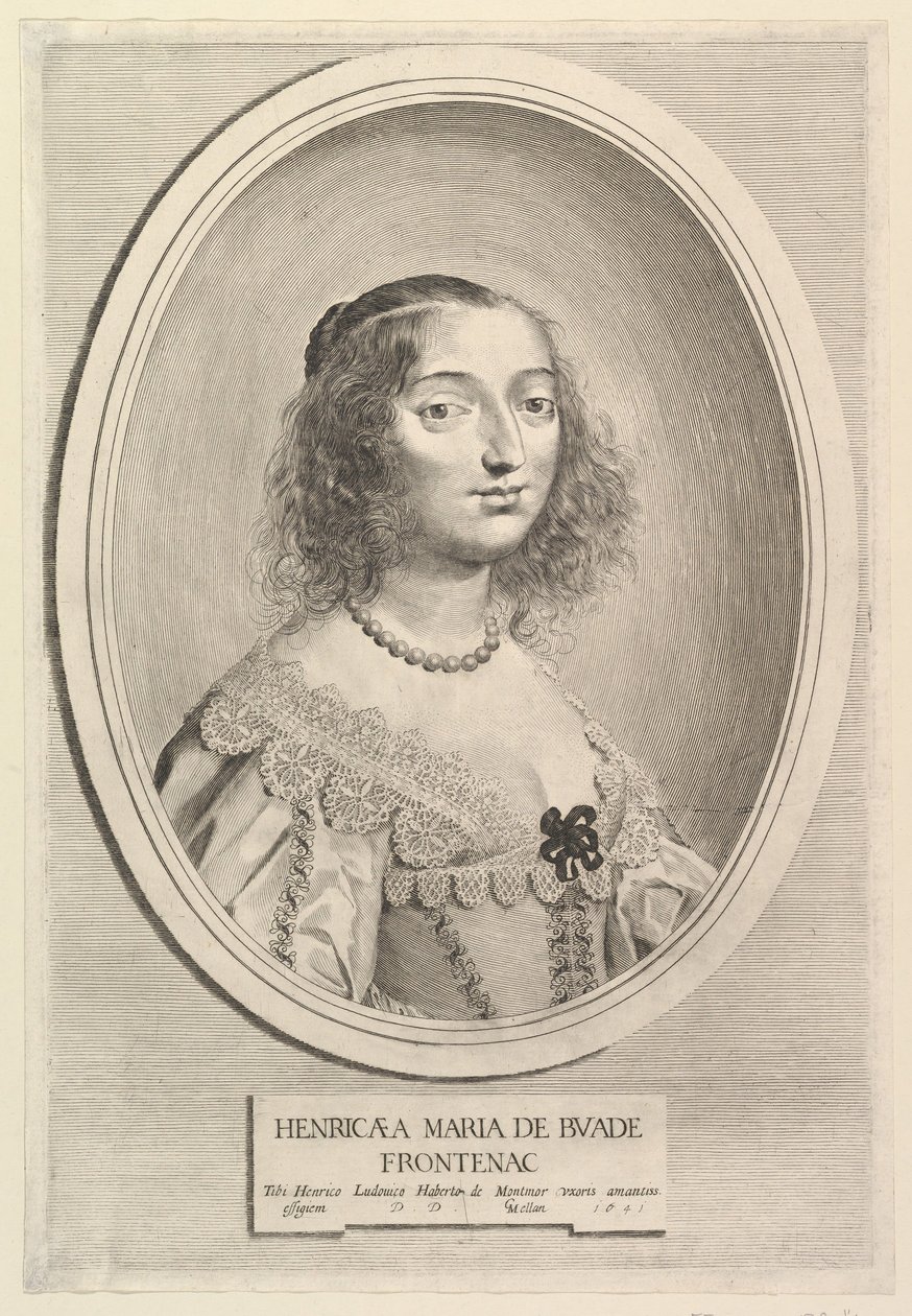 Henriette-Marie de Buade-Frontenac, 1641. tekijältä Claude Mellan