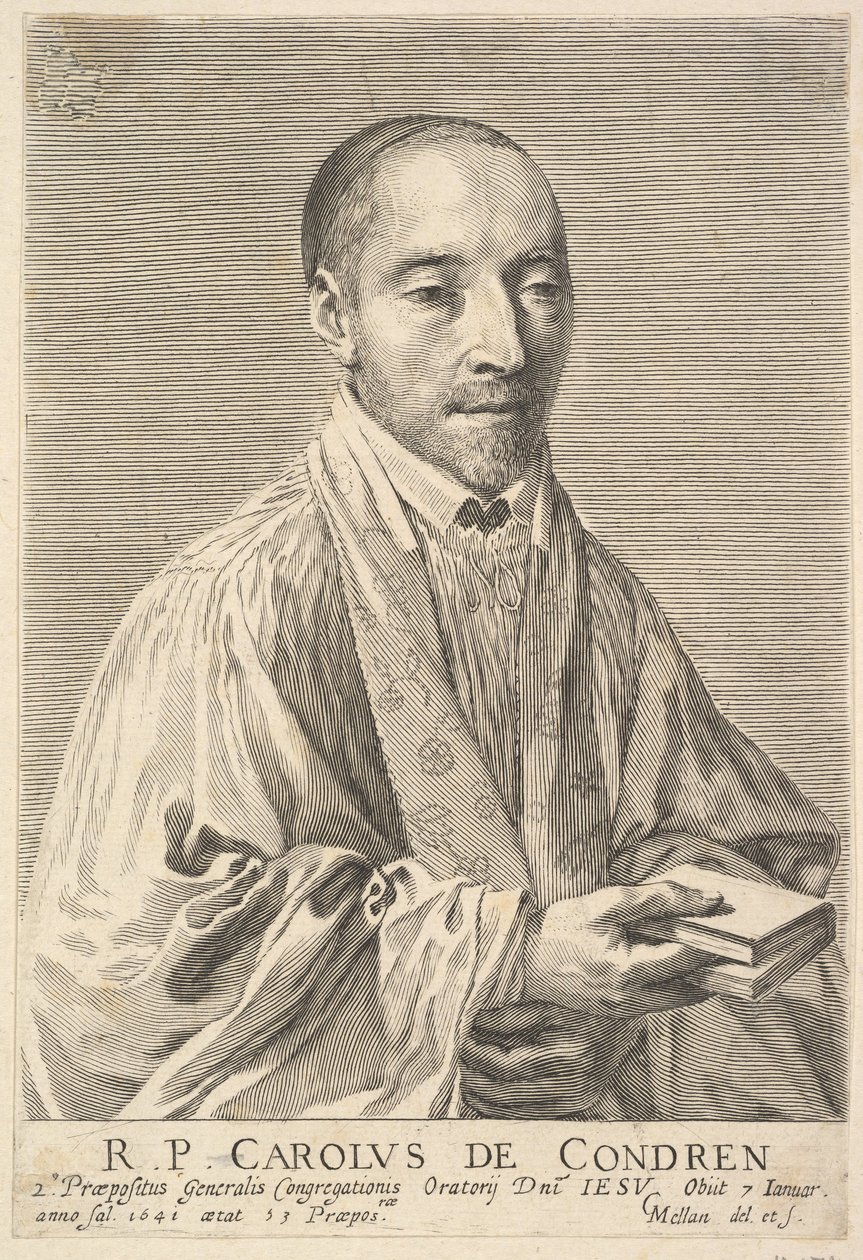 Isä Charles de Condren. tekijältä Claude Mellan