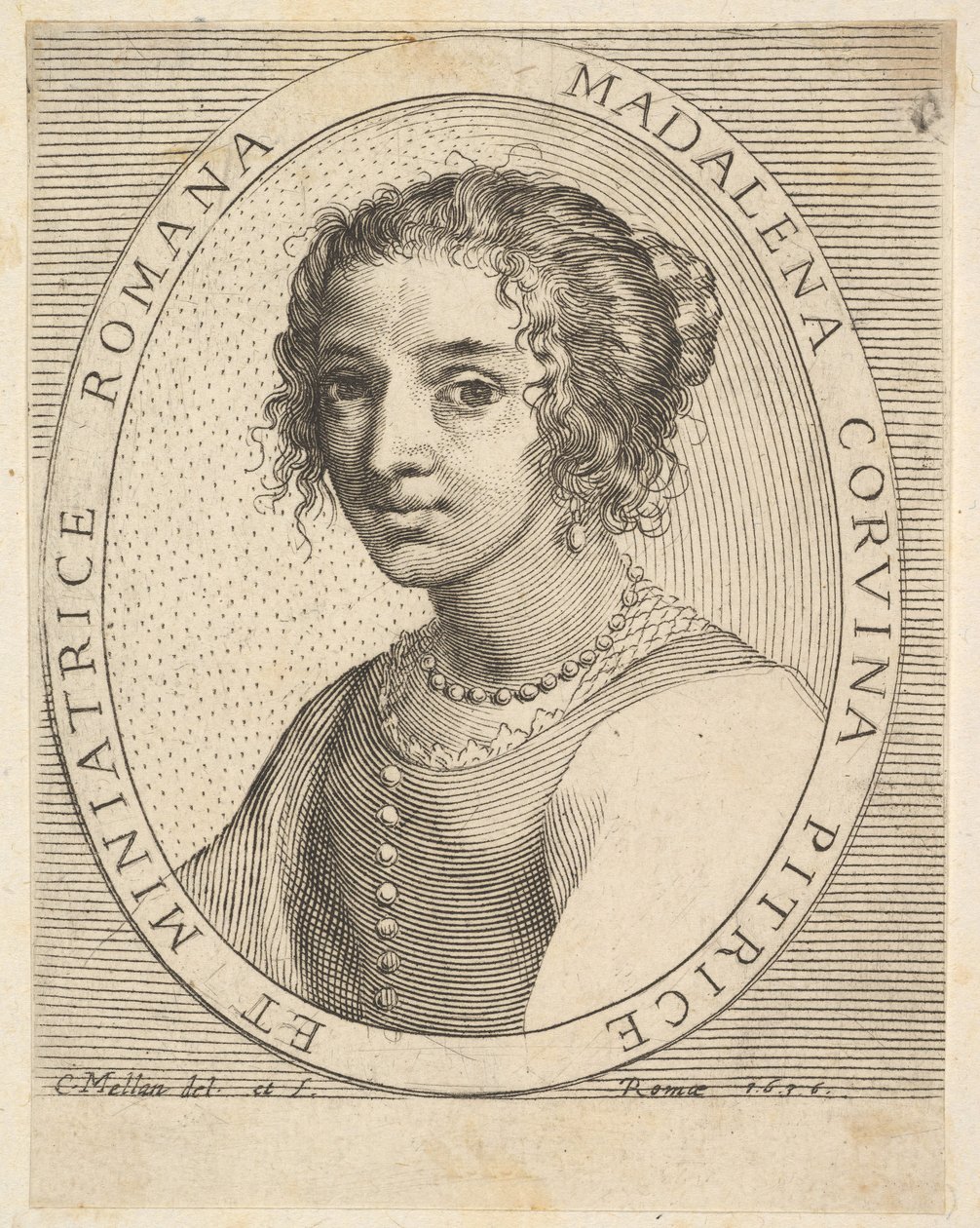 Maddalena Corvina, 1636. tekijältä Claude Mellan