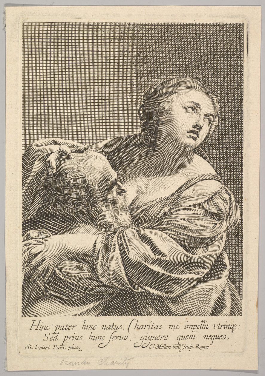 Roman Charity Roman Charity. tekijältä Claude Mellan