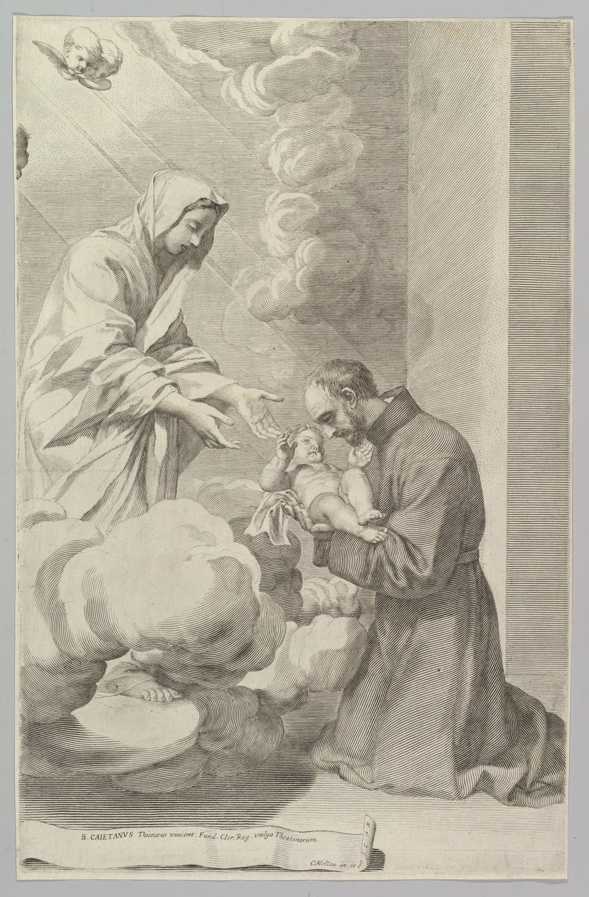 St. Gaëtan, Theatinesin perustaja. tekijältä Claude Mellan